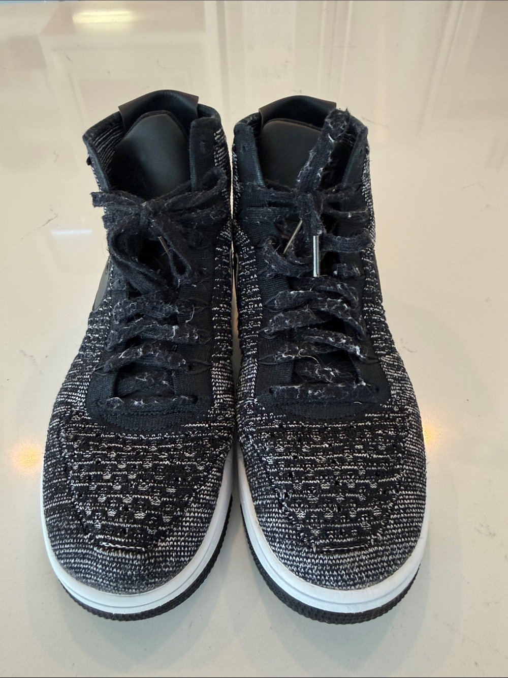 Nike Air Force 1 Ultra Flyknit Mid Black/Dark Gray High-Top Sneakers